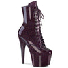 ADORE-1020GP Plateau Stiefeletten Violett/Lila Glitzer | Pleaser