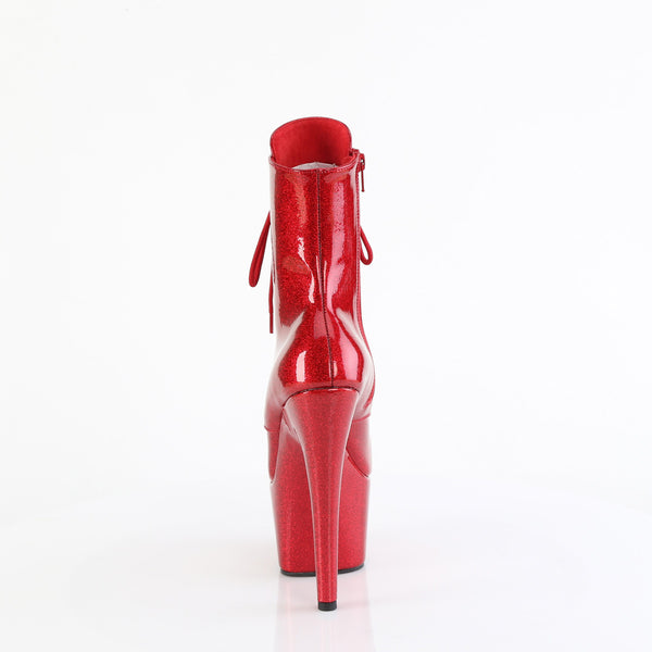 ADORE-1020GP Plateau Stiefelette Rot Glitzer von Pleaser – Ansicht 4