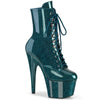 ADORE-1020GP Plateau Stiefeletten Blau/Grün mit Glitzer | Pleaser