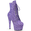 ADORE-1020GWR Plateau Stiefeletten Violet/Lila Glitzer | Pleaser