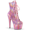 ADORE-1020HG Plateau Stiefeletten Rosa Schimmernd | Pleaser