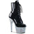 ADORE-1020LG Plateau Stiefeletten - Schwarz/Silber Glitzer | Pleaser