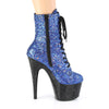ADORE-1020MG Plateau Stiefeletten Blau Lila Glitzer | Pleaser