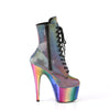 ADORE-1020RC-REFL Plateau Stiefeletten - Regenbogen | Pleaser