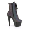ADORE-1020REFL Plateau Stiefeletten Neon Mehrfarbig | Pleaser