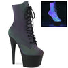 ADORE-1020REFL Plateau Stiefeletten Neon Mehrfarbig | Pleaser