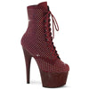 ADORE-1020RM Plateau Stiefeletten - Rot | Pleaser