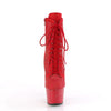 ADORE-1020RM Plateau Stiefeletten Rot Glitzer Strass Netz von Pleaser – Ansicht 2
