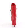 ADORE-1020RM Plateau Stiefeletten Rot Glitzer Strass Netz von Pleaser – Ansicht 4