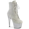 ADORE-1020RM Plateau Stiefeletten Silber | Pleaser