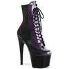 ADORE-1020SHG Plateau Stiefeletten - Schwarz Lila | Pleaser