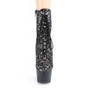 ADORE-1020SPLAT Plateau Stiefeletten - Schwarz Holo | Pleaser