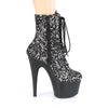 ADORE-1020SPLAT Plateau Stiefeletten - Schwarz Holo | Pleaser