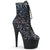 ADORE-1020SPLAT Plateau Stiefeletten - Schwarz Holo | Pleaser