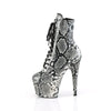 ADORE-1020SPWR Plateau Stiefeletten - Grau Schlangenmuster | Pleaser