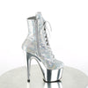 ADORE-1020SQ-02 Plateau Stiefeletten Silber/Glitzer | Pleaser