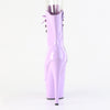 ADORE-1021 Plateau Peeptoe Stiefeletten Violett Lack | Pleaser