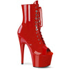 ADORE-1021 Plateau Stiefeletten Rot Lack | Pleaser