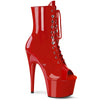 ADORE-1021 Plateau Stiefeletten Rot Lack | Pleaser