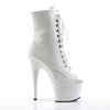 ADORE-1021 Plateau Stiefeletten - Weiß | Pleaser