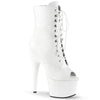 ADORE-1021 Plateau Stiefeletten - Weiß | Pleaser