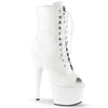 ADORE-1021 Plateau Stiefeletten - Weiß | Pleaser
