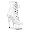 ADORE-1021C Plateau Stiefeletten Transparent | Pleaser
