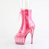ADORE-1021C-T Plateau Stiefeletten Pink Durchsichtig | Pleaser