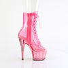ADORE-1021C-T Plateau Stiefeletten Pink Durchsichtig | Pleaser