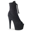 ADORE-1021FS Plateau Stiefeletten - Schwarz Samt | Pleaser