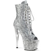 ADORE-1021G Plateau Stiefeletten - Silber | Pleaser