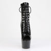 ADORE-1021GP Plateau Stiefeletten Schwarz | Pleaser