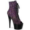 ADORE-1021OMBG Plateau Stiefeletten - Schwarz/Transparent | Pleaser