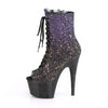 ADORE-1021OMBG Plateau Stiefeletten - Schwarz/Transparent | Pleaser
