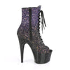 ADORE-1021OMBG Plateau Stiefeletten - Schwarz/Transparent | Pleaser