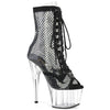 ADORE-1021RM Plateau Stiefelette Schwarz Transparent von Pleaser
