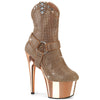 ADORE-1029CHRS Plateau Stiefeletten - Roségold | Pleaser
