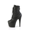 ADORE-1033 Plateau Stiefeletten - Schwarz Lederlook | Pleaser