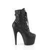ADORE-1033 Plateau Stiefeletten - Schwarz Lederlook | Pleaser
