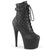 ADORE-1033 Plateau Stiefeletten - Schwarz Lederlook | Pleaser