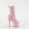 ADORE-1040GR - Plateau Stiefeletten - Rosa Glitzer | Pleaser