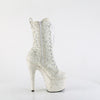ADORE-1040GR - Plateau Stiefeletten - Weiss Glitzer | Pleaser