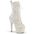 ADORE-1040GR - Plateau Stiefeletten - Weiss Glitzer | Pleaser