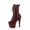 ADORE-1040SPF Plateau Stiefeletten Rot/Schwarz | Pleaser