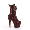 ADORE-1040SPF Plateau Stiefeletten Rot/Schwarz | Pleaser