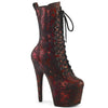 ADORE-1040SPF Plateau Stiefeletten Rot/Schwarz | Pleaser