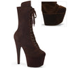 ADORE-1045VEL Plateau Stiefeletten Braun Velour | Pleaser
