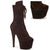 ADORE-1045VEL Plateau Stiefeletten Braun Velour | Pleaser