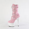 ADORE-1046TT Plateau Stiefeletten Rosa/Weiß | Pleaser