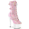 ADORE-1046TT Plateau Stiefeletten Rosa/Weiß | Pleaser